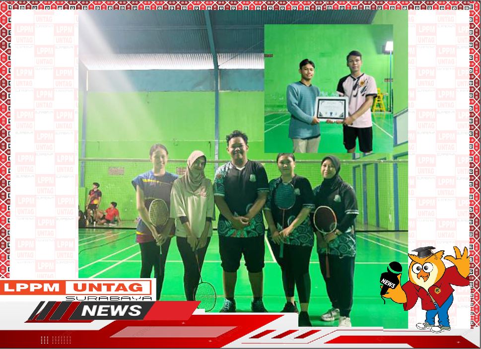 UKM Bulu Tangkis Untag Surabaya melakukan Sparing dan Laga Persahabatan dengan PB STIEM Badminton Club
