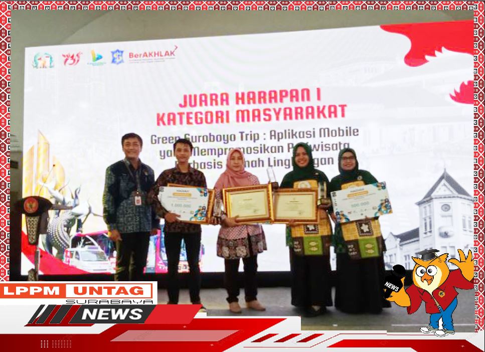 Tim FH Untag Surabaya Wiwik Afifah berhasil memenangkan Juara Harapan 2 Lomba Inovasi Surabaya