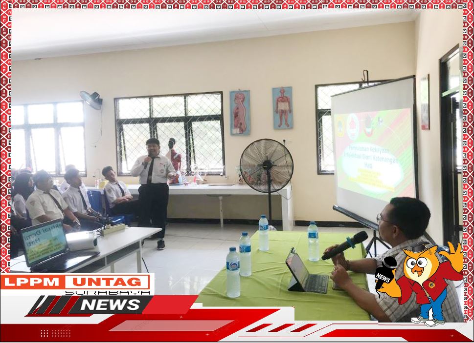 Dosen FH Untag Surabaya menjadi Narasumber dalam Untag Surabaya Goes To School SMA dan SMK Gema 45 Surabaya