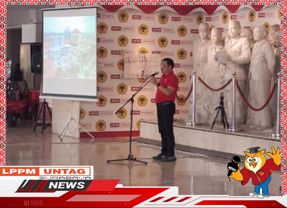 Rektor Untag Surabaya memberikan Sambutan dalam Pameran Inovasi