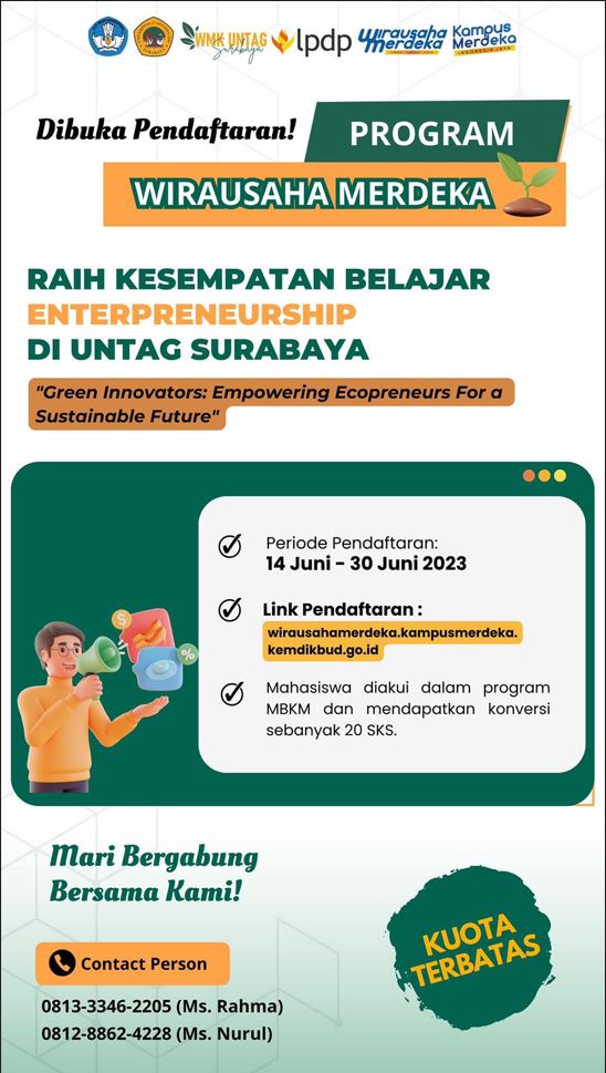 DI BUKA PENDAFTARAN PROGRAM WIRAUSAHA MERDEKA 