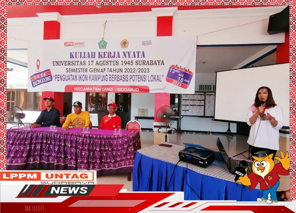 Supervisi KKN Untag Surabaya oleh Wakil Rektor 1 Untag Surabaya