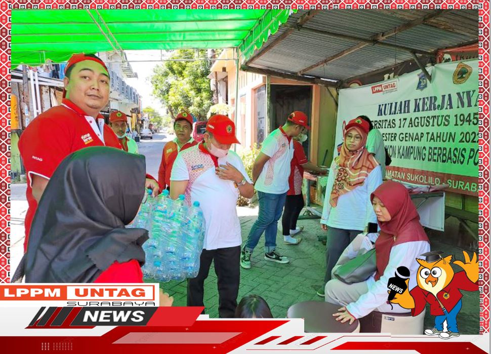 Bangku ramah lingkungan merupakan karya inovasi Mahasiswa KKN Untag Surabaya di Nginden Jangkungan Surabaya