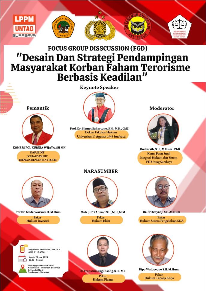 DESAIN DAN STRATEGI PENDAMPINGAN MASYARAKAT KORBAN FAHAM TERORISME BERBASIS KEADILAN