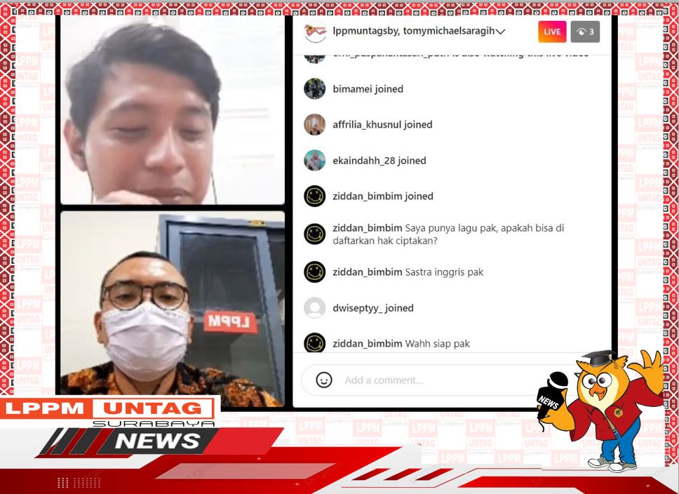 Kepala Pusat Publikasi Dan Kekayaan Intelektual menjadi Narasumber dalam IG Live mengenai Hak Cipta