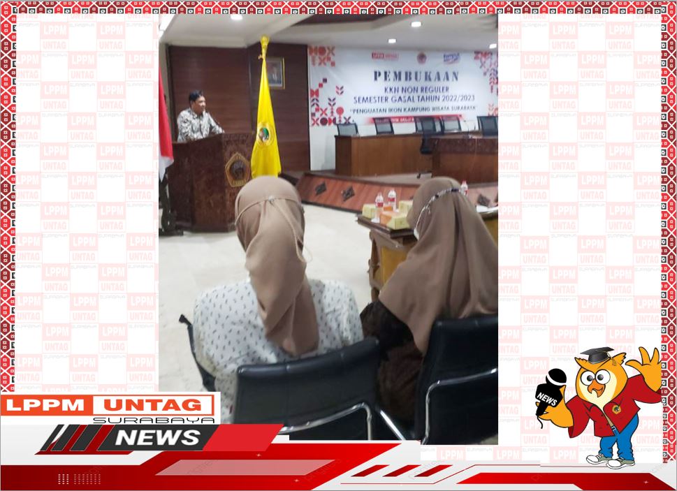 Ketua LPPM Untag memberikan sambutan dalam KKN Non Reguler