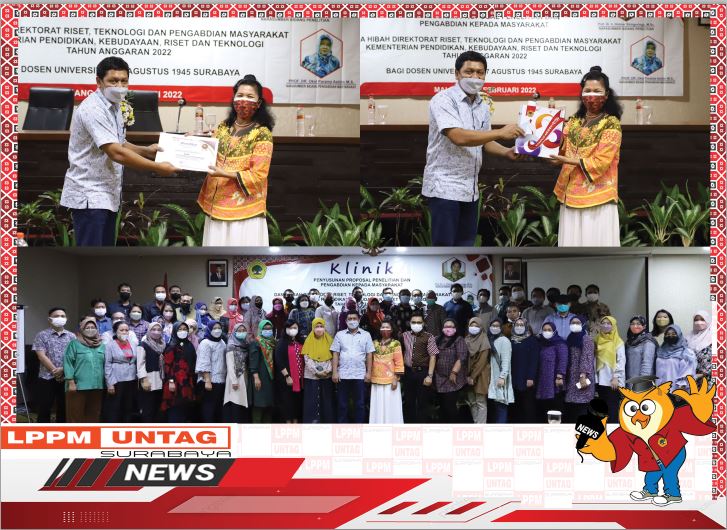 Penyerahan ucapan terimakasih oleh Ketua LPPM kepada Prof. Dr. Ir. Hotniar Siringoringo, M.Sc.