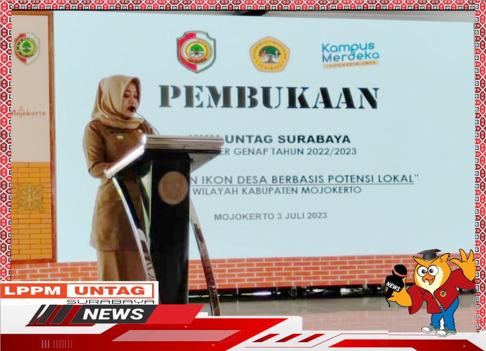 Bupati Mojokerto membuka KKN Untag Surabaya Semester 2022-2023 di Pendopo Kabupaten Mojokerto.