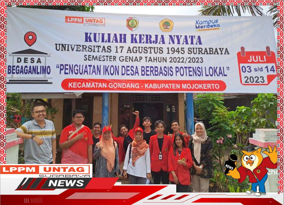 Kunjungan LPPM Untag Surabaya dan Panitia KKN 2022/2023 di Desa Begaganlimo