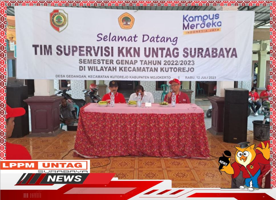 Visitasi KKN  oleh Ketua YPTA di Desa Gedangan Mojokerto