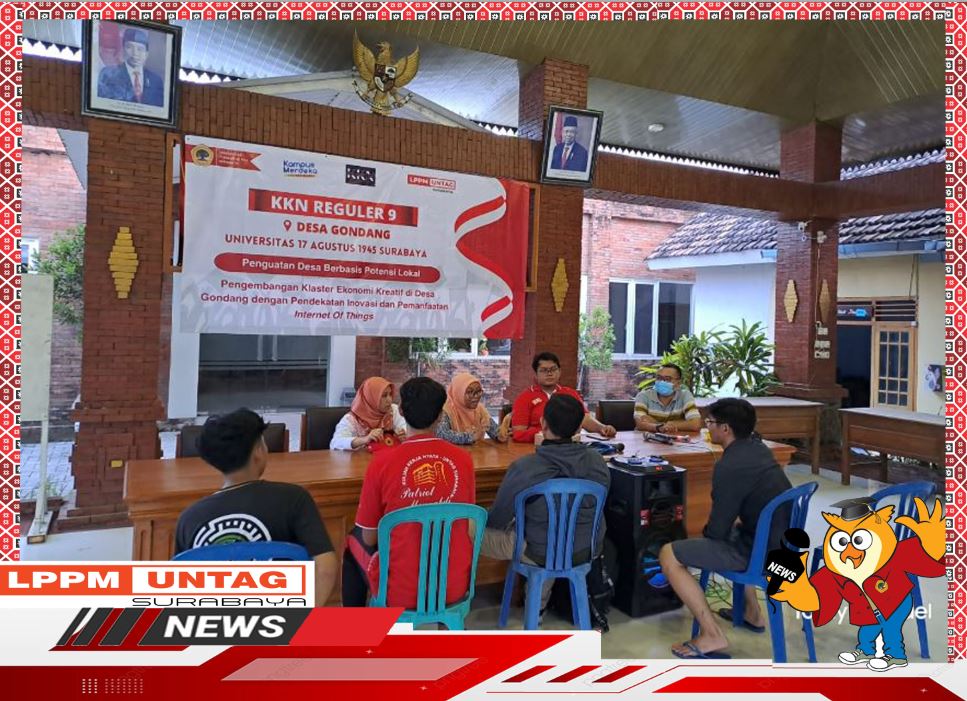 Kunjungan LPPM Untag Surabaya dan Panitia KKN 2022/2023 di Desa Gondang