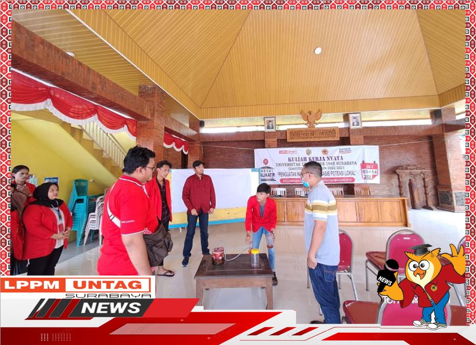 Kunjungan LPPM Untag Surabaya dan Panitia KKN 2022/2023 di Desa Kalikatir