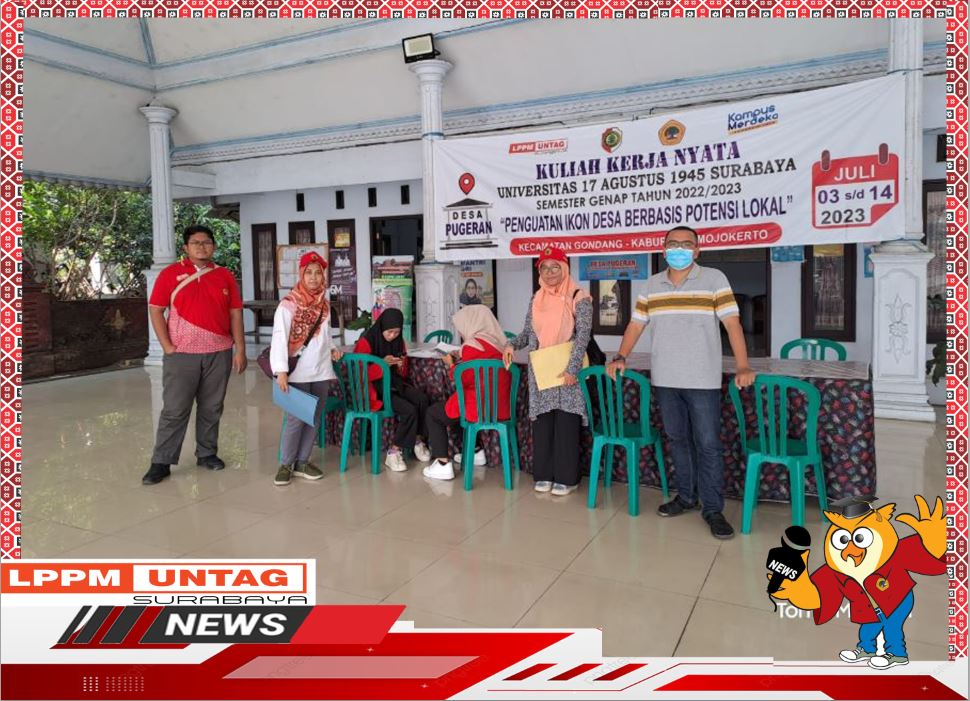 Kunjungan LPPM Untag Surabaya dan Panitia KKN 2022/2023 di Desa Pugeran