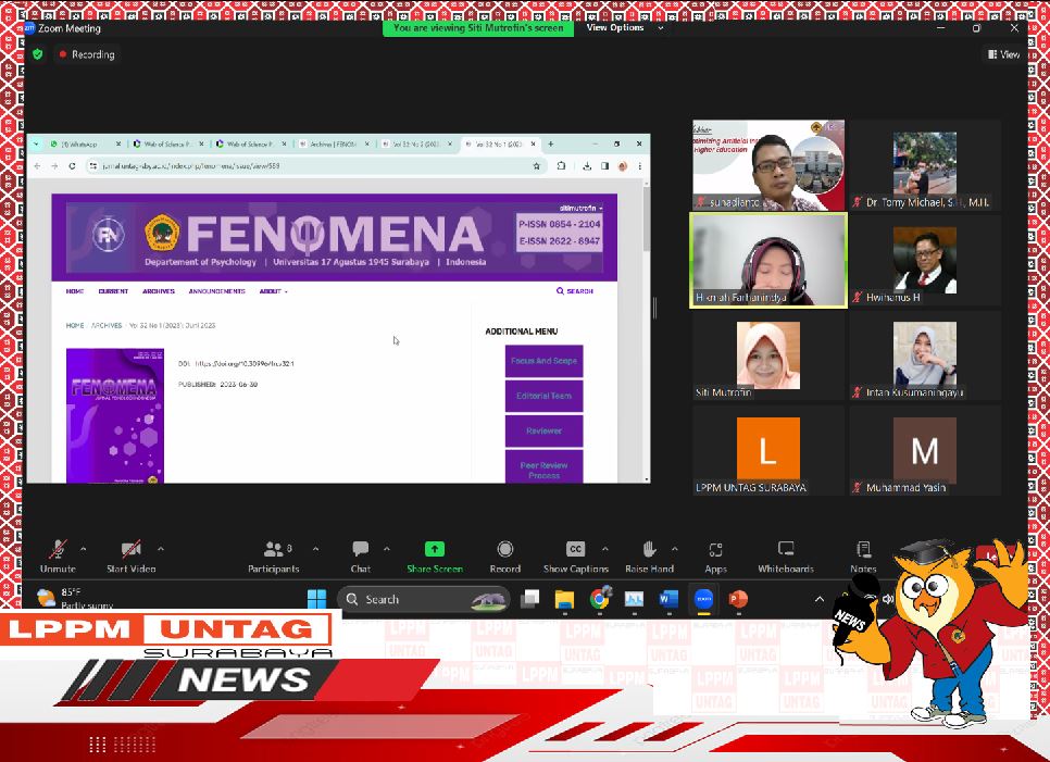 Pendampingan JEA17: Jurnal Ekonomi Akuntansi yang diselenggarakan LPPM Untag