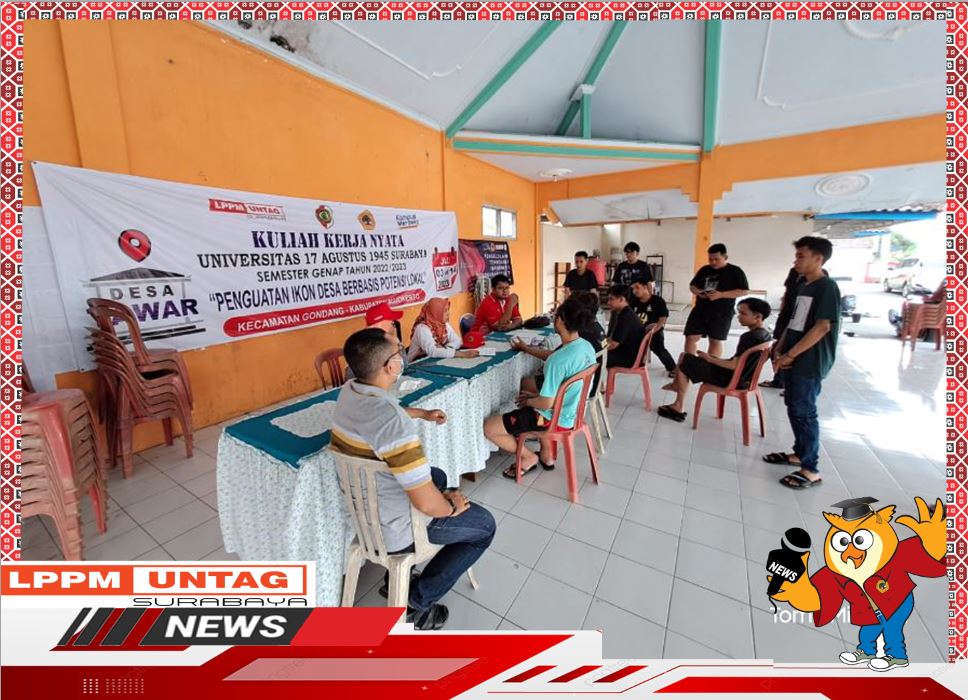 Kunjungan LPPM Untag Surabaya dan Panitia KKN 2022/2023 di Desa Tawar