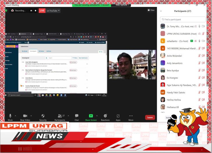 Pelatihan Online Awal OJS 3  (Pengenalan Menu Akun, Layout OJS, dan Template)
