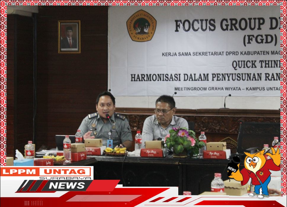 Alumni S2 dan S3 FH Untag Surabaya menjadi Narasumber FGD Quick Think