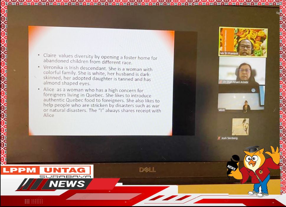 Dekan FIB Untag Surabaya memaparkan penelitian Indonesia Council Open Conference Book of Abstracts