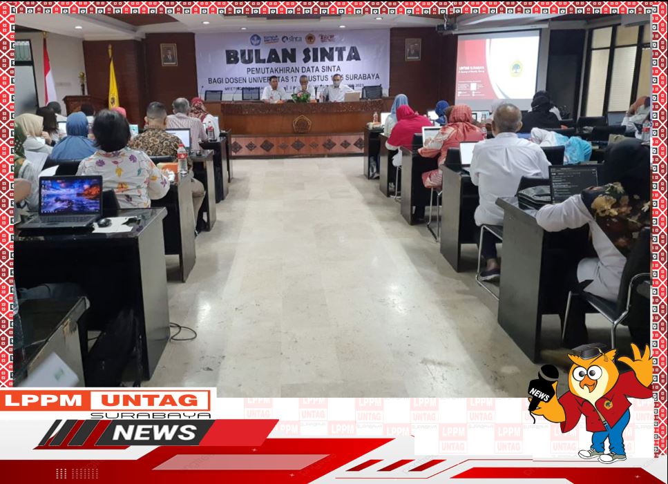 Wakil Rektor I Untag Surabaya memberikan arahan dalam Bulan Sinta