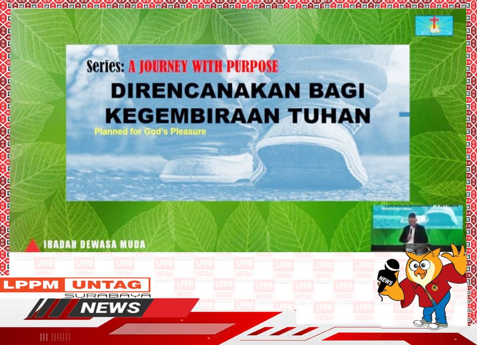 Dosen FEB Untag Surabaya yang juga sekaligus Pendeta memberikan Renungan Direncanakan Bagi Kegembiraan Tuhan