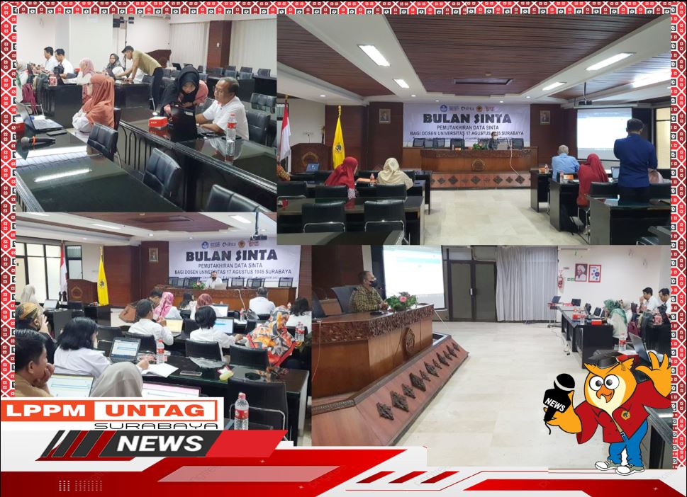 Pendampingan  peningkatan sinta di bulan sinta dilakukan di beberapa hari dimana Kepala Publikas LPPM UNTAG surabaya menjadi narasumbernya