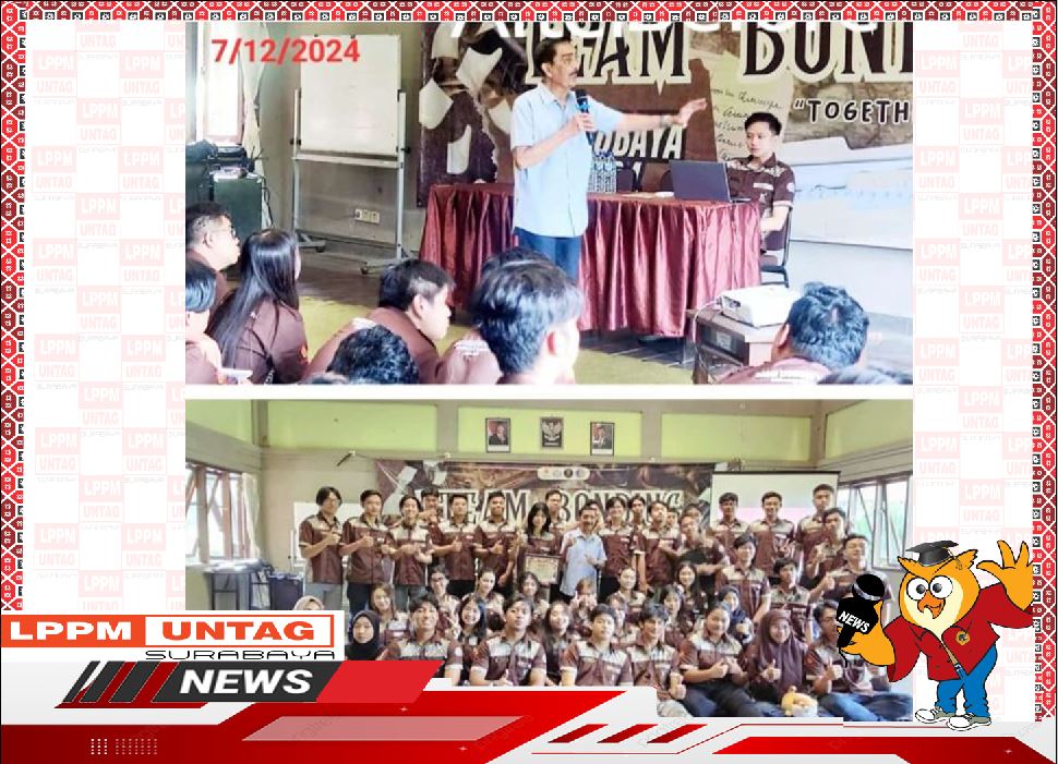 Ketua YPTA memberikan Materi pada BEM Ubaya