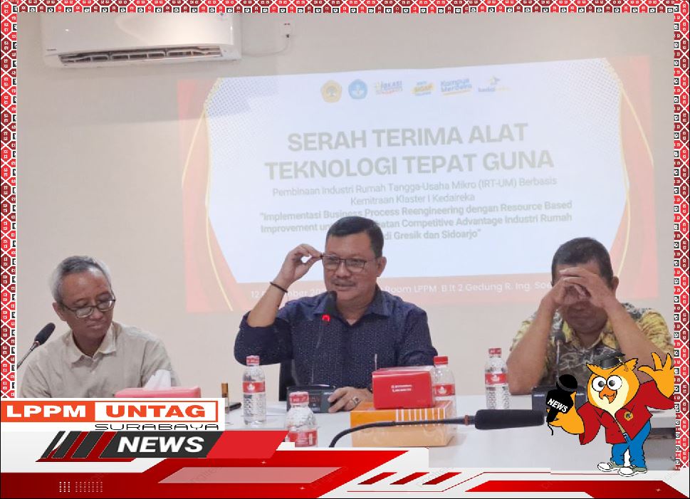 Serah Terima Teknologi Tepat Guna Pembinaan Industri Rumah Tangga Usaha Mikro Berbasis Kemitraan Klaster Kedaireka
