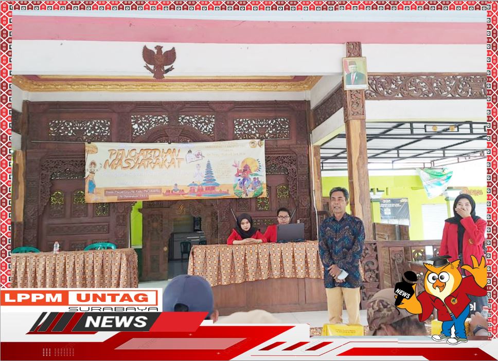 Sekdes Pagerluyung Mojokerto memberikan Sambutan dalam kegiatan pengabdian masyarakat