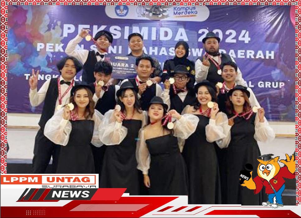 Mahasiswa Untag Surabaya kembali memperoleh prestasi JUARA 2 Dalam Pekan Seni Mahasiswa Daerah
