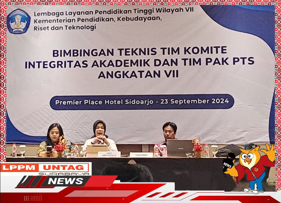 Dosen Fisip Untag Surabaya menjadi Narasumber dalam Bimtek Tim Komite Integritas Akademik Dan Tim PAK PTS Angkatan VII