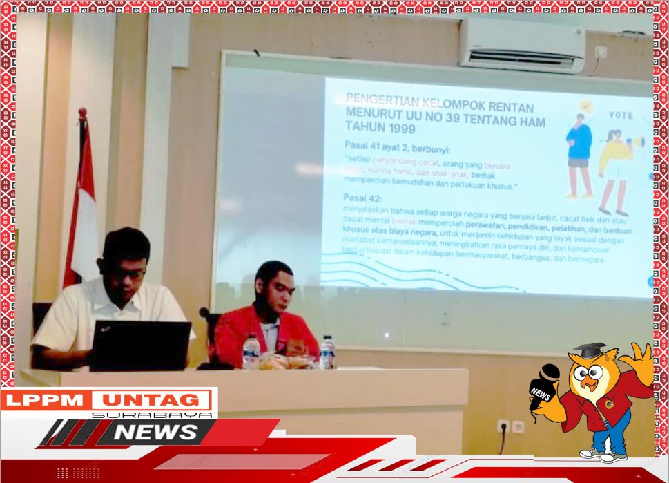 Seminar Kota Ramah HAM yang diadakan oleh FH Untag Surabaya