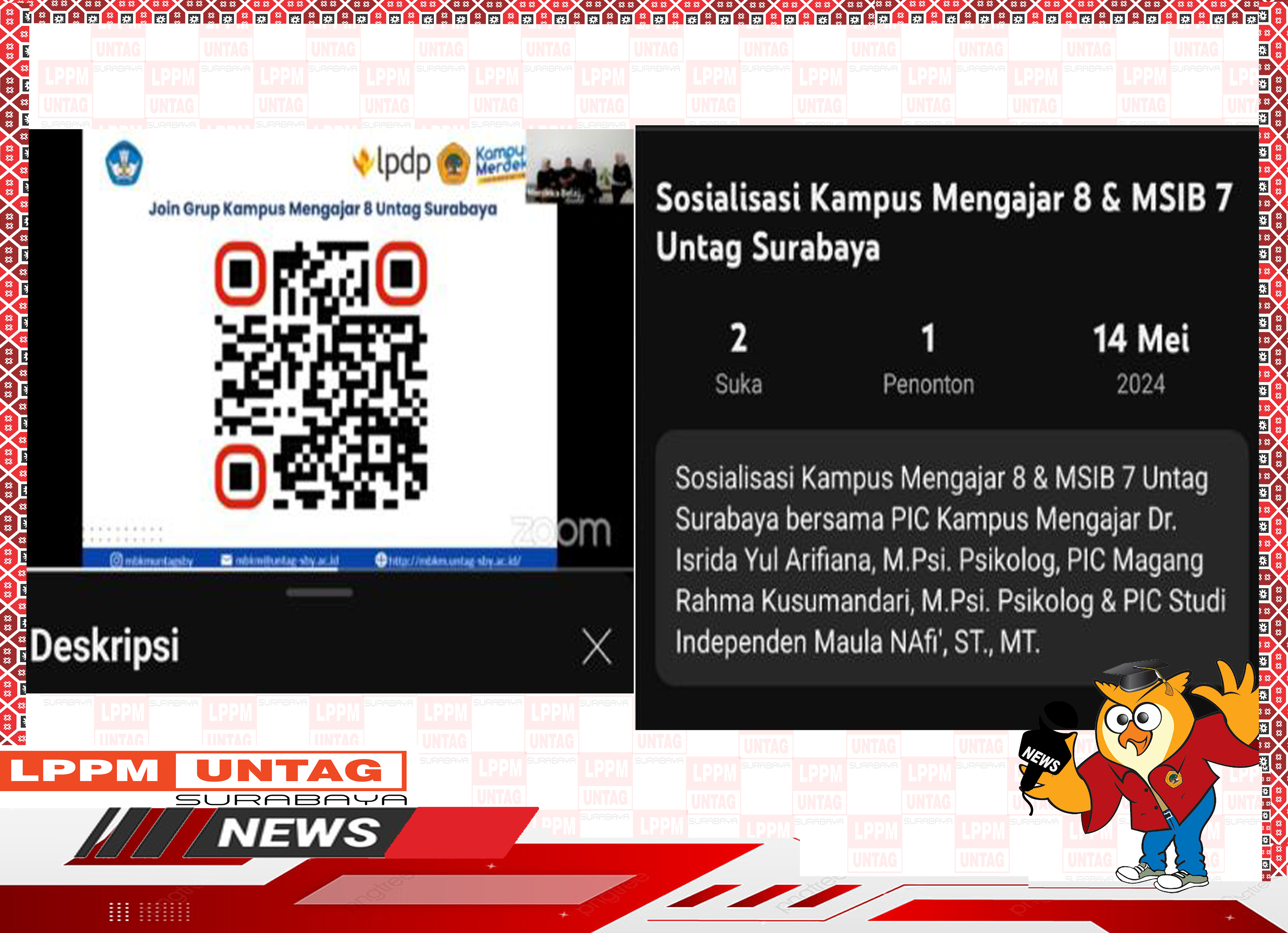 Sosialisasi Kampus Mengajar 8 dan MSIB 7 Untag Surabaya 