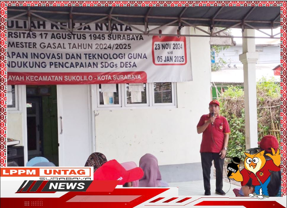 Warek 2 Untag Surabaya memberikan sambutan dalam KKN NR