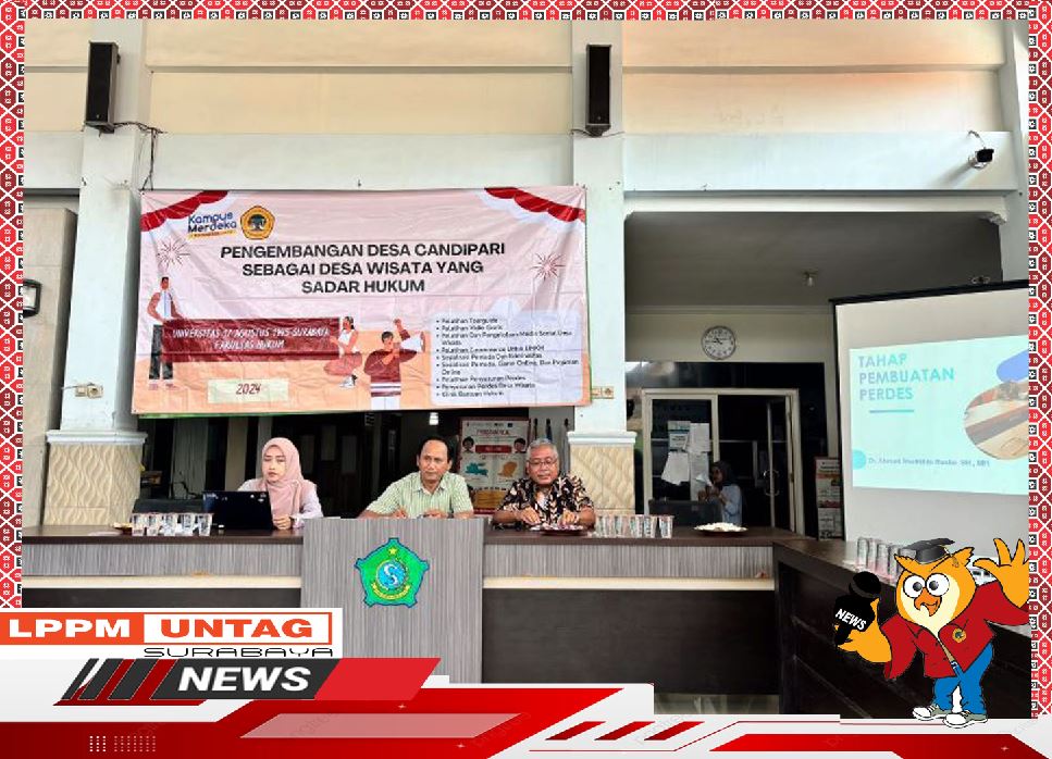 Dosen FH Untag Surabaya Narasumber dalam persiapan desa wisata di Desa Candipari Sidoarjo