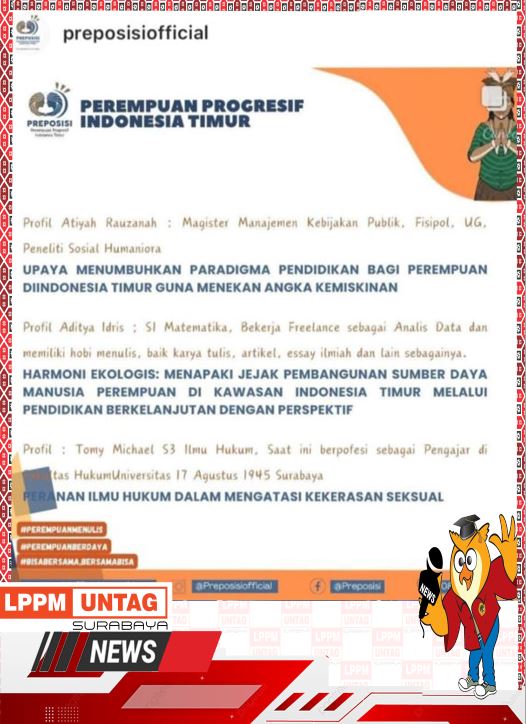 Tulisan Dosen FH Untag Surabaya menjadi Tulisan Terbaik