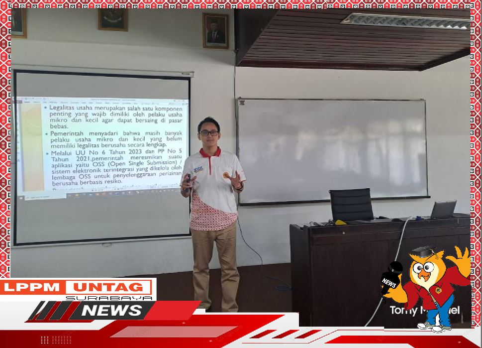 Dosem FH Untag Surabaya menjadi Narasumber dalam Legalitas Perizinan Berusaha Bagi UMKM