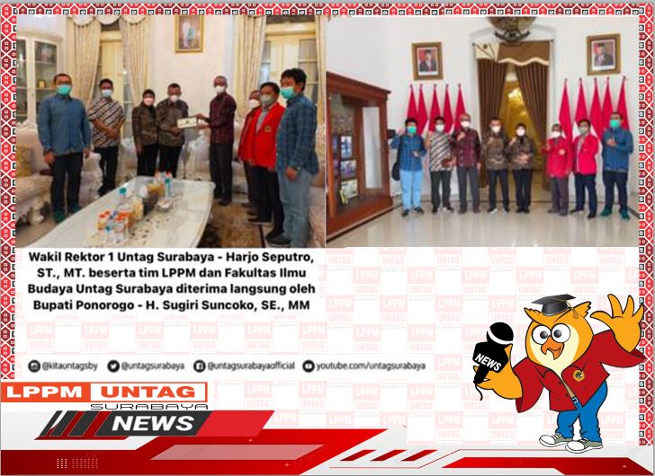 Kunjungan LPPM Utag Surabaya dengan Wakil Rektor 1 Untag Surabaya ke Pendapa Ponorogo