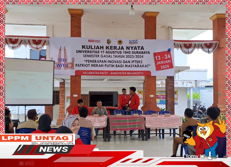 Pembukaan KKN Untag Surabaya di Desa Wiyu Mojokerto