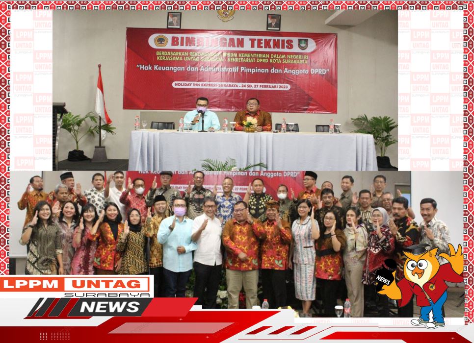 Kepala Pusat Publikasi Dan Kekayaan Intelektual LPPM UNTAG Surabaya memberikan Sambutan dalam Bimtek DPRD Kota Surakarta