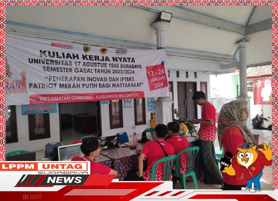 Kegiatan KKN Untag Surabaya di Desa Pugeran