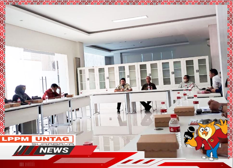Wakil Rektor 1 Untag Surabaya memberikan Pengarahan dan Sambutan dalam Sosialisasi Seleksi Penerimaan Proposal DRTPM