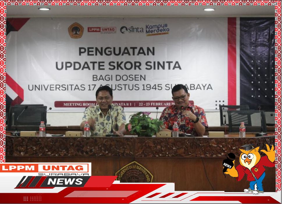 Rektor Untag Surabaya memberikan Arahan dalam Penguatan Update Skor Sinta