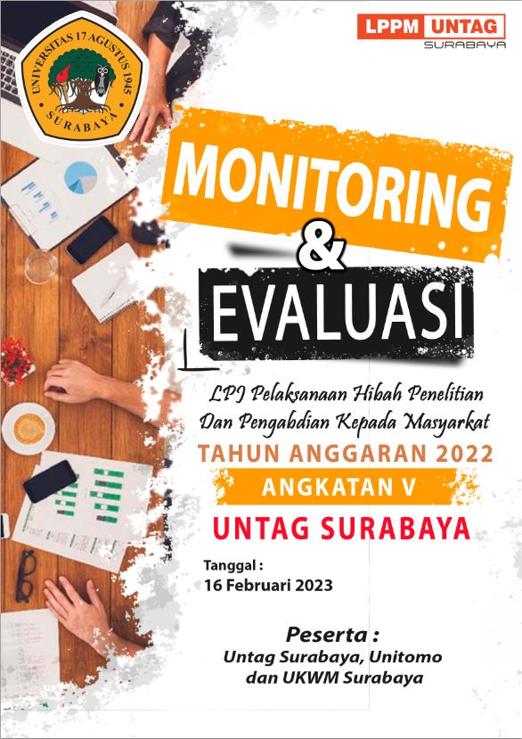 Monitoring Dan Evaluasi LPJ Pelaksanaan Hibah Penelitian Dan Pengabdian Kepada Masyarkat TA 2022 Angkatan V  Untag Surabaya