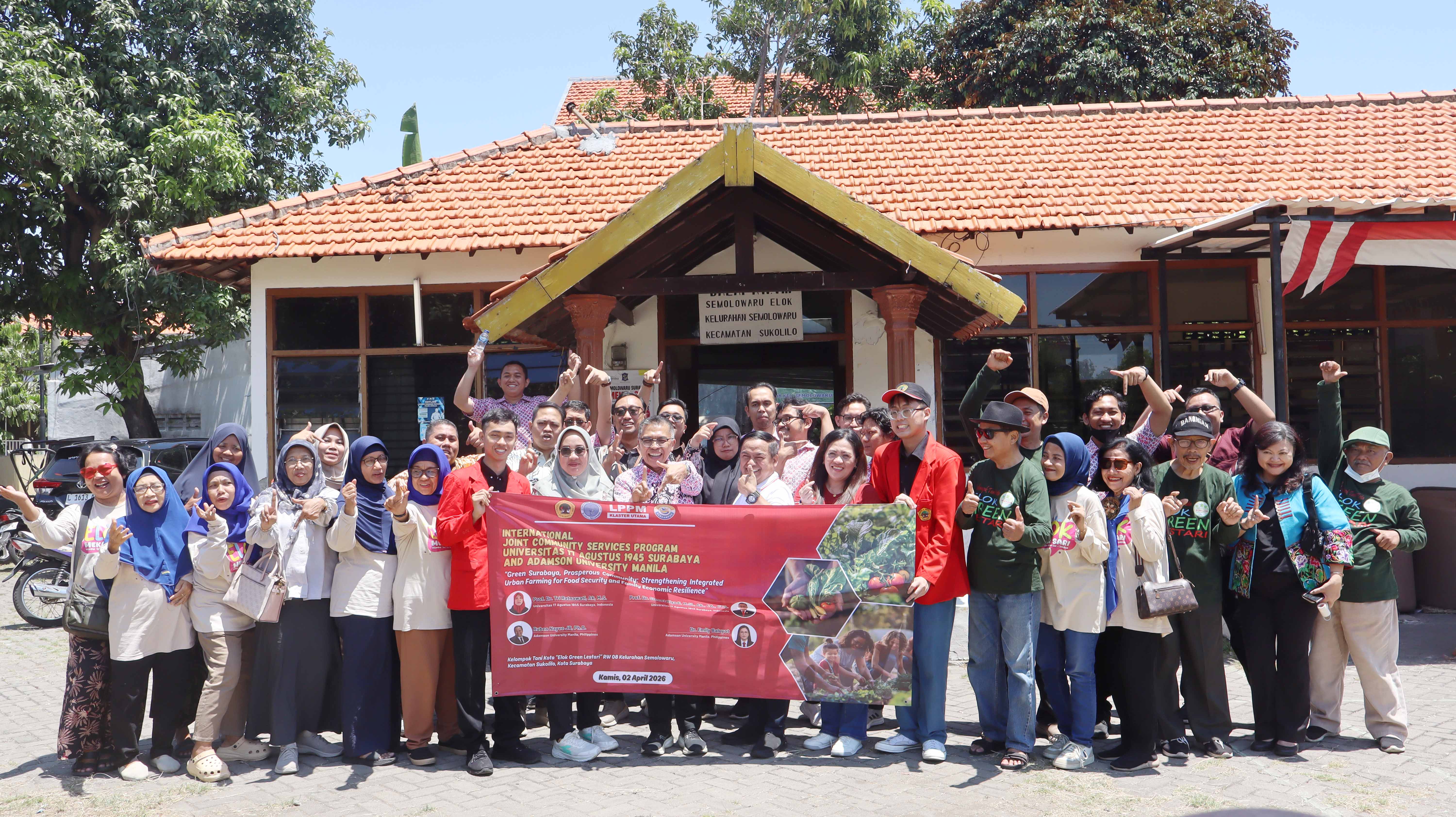 Kolaborasi Internasional Untag Surabaya dan Adamson University Manila Wujudkan Ketahanan Pangan Lewat Urban Farming