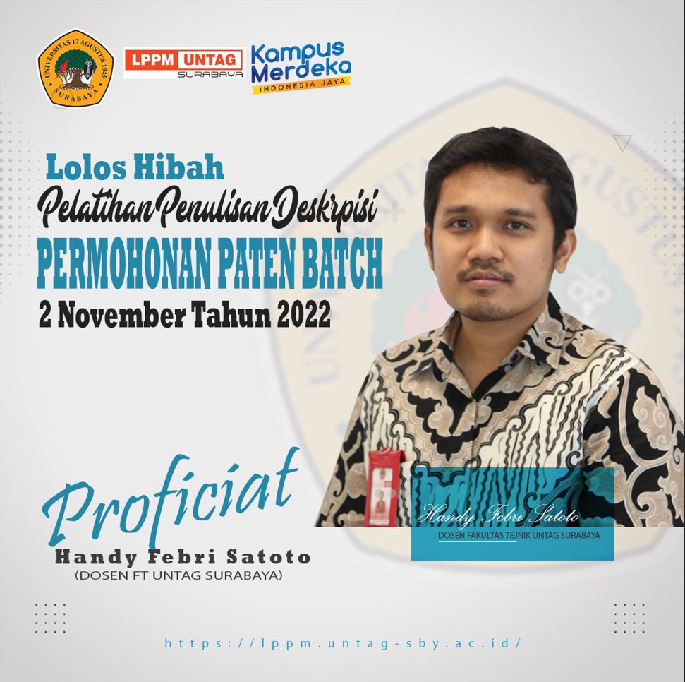 Proficiat Handy Febri Satoto  Lolos Hibah Pelatihan