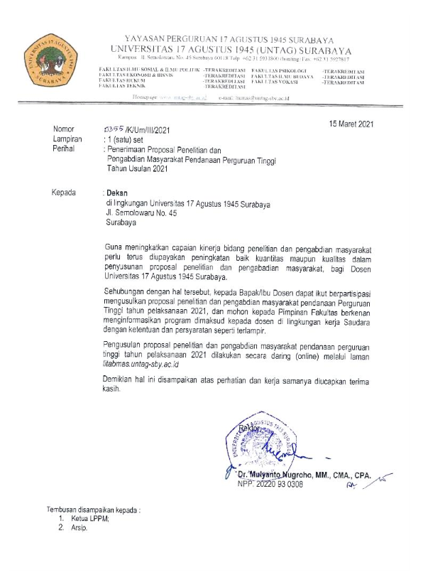 PENERIMAAN PROPOSAL HPT TAHUN 2021
