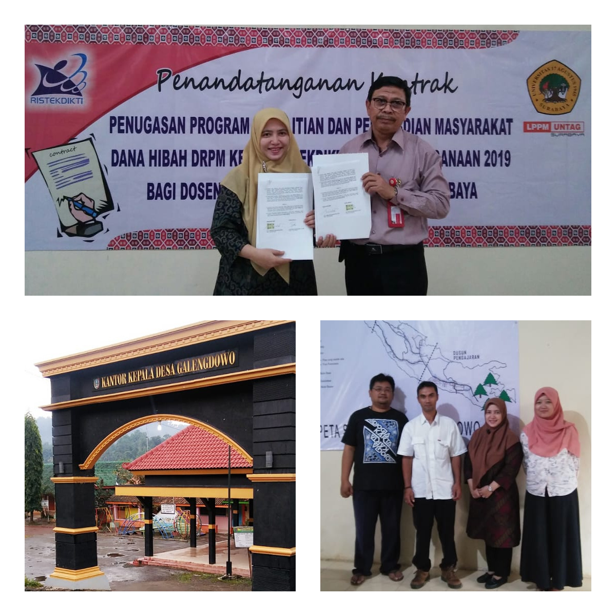 DOSEN INFORMATIKA UNTAG SURABAYA RAIH HIBAH DIKTI UNTUK MEMBUAT SISTEM INFORMASI BUMDES DI GALENGDOWO JOMBANG