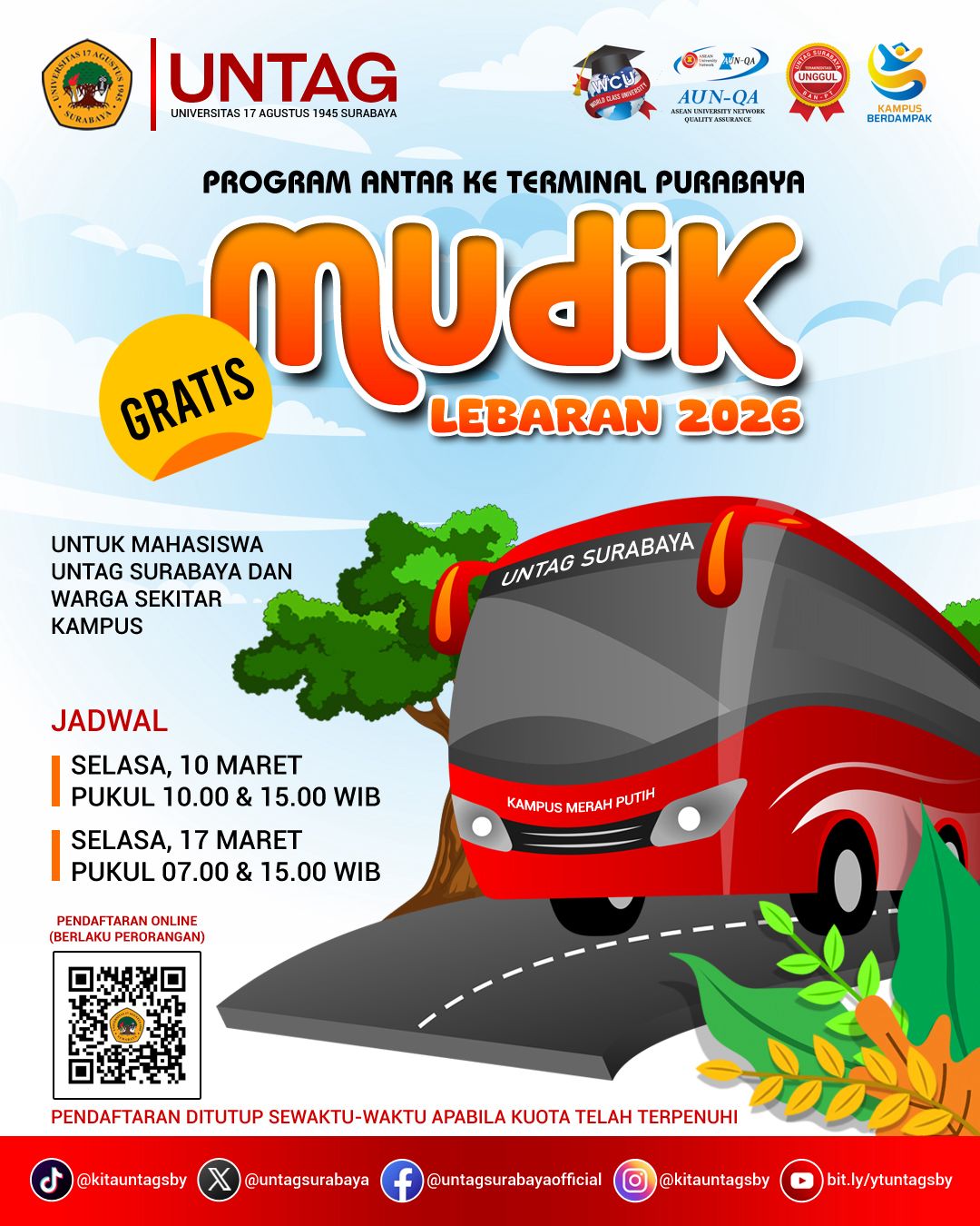 Program Antar Ke Terminal Purabaya Mudik Lebaran 2026