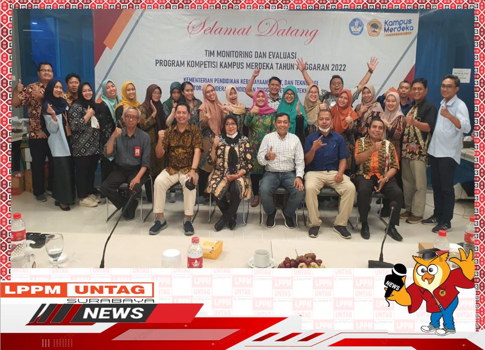 Tim LPPM Untag Surabaya turut dalam Tim Monitoring Dan Evaluasi PKKM Tahun Anggaran 2022