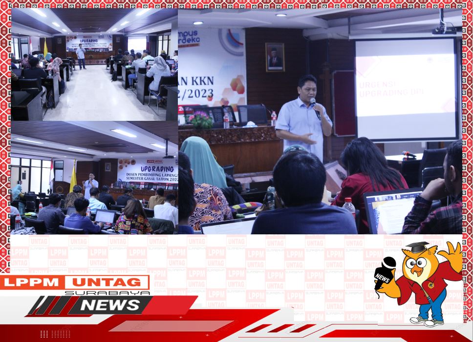 Ketua LPPM Untag Surabaya memberikan Sambutan dalam Upgrading DPL